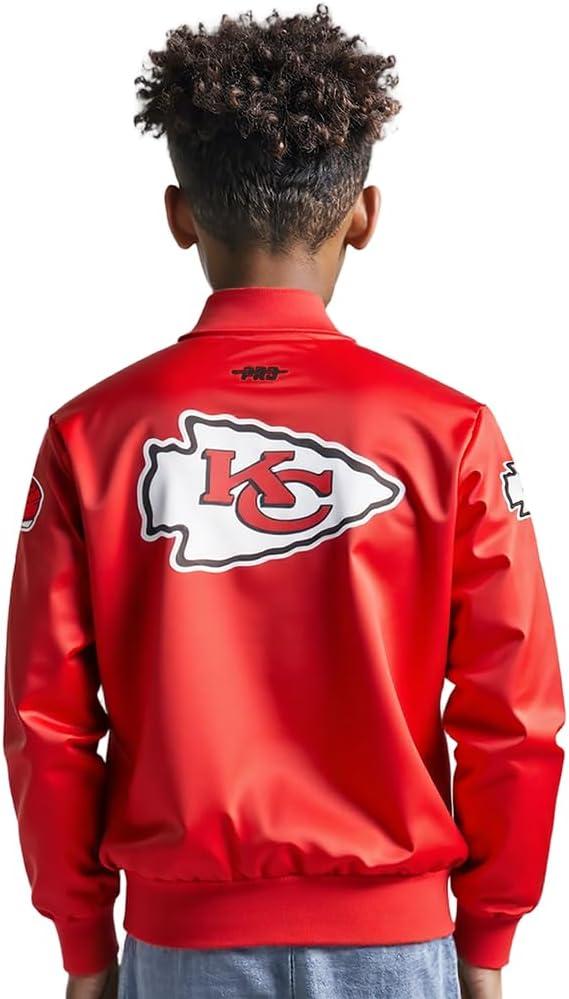 imagePro Standard Big Boys NFL Classic Chenille Satin JacketRed