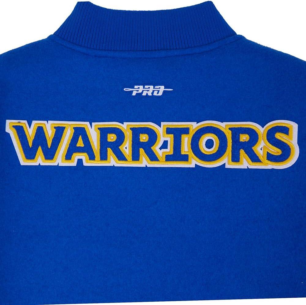 imagePro Standard Big Kids NBA Classic Chenille Varsity JacketRoyal BlueWhite