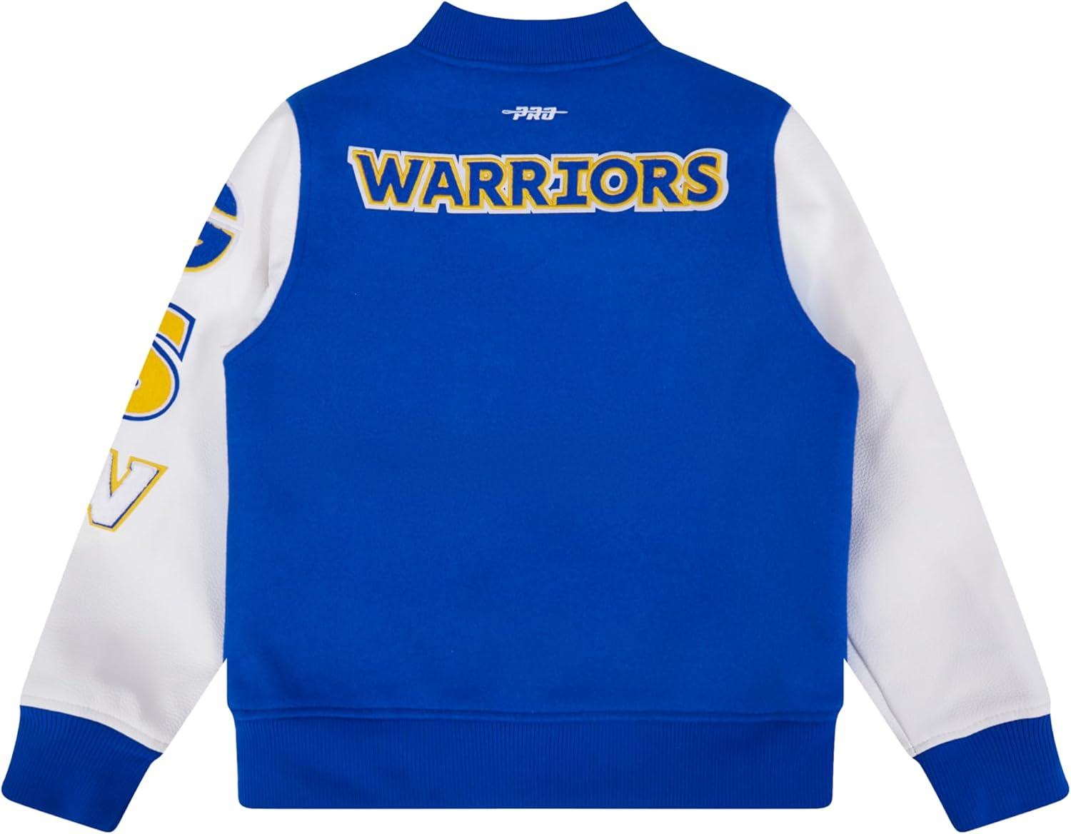 imagePro Standard Big Kids NBA Classic Chenille Varsity JacketRoyal BlueWhite