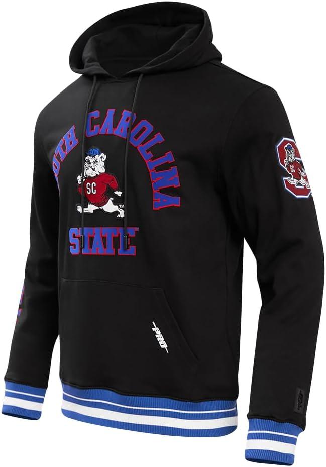 imagePro Standard Mens College Classic Chenille Pull Over HoodieBlackDodger Blue