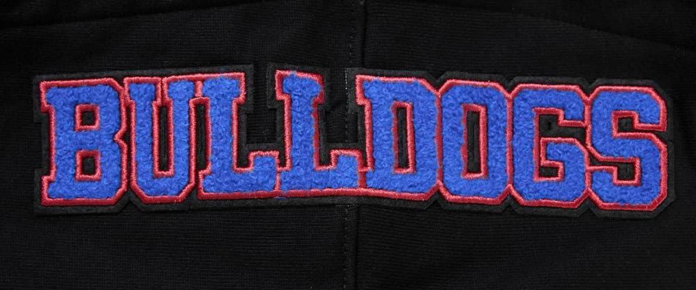 imagePro Standard Mens College Classic Chenille Pull Over HoodieBlackDodger Blue