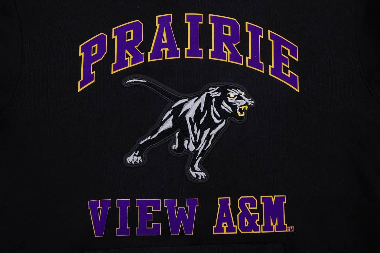 imagePro Standard Mens College Classic Chenille Pull Over HoodieBlackPurple