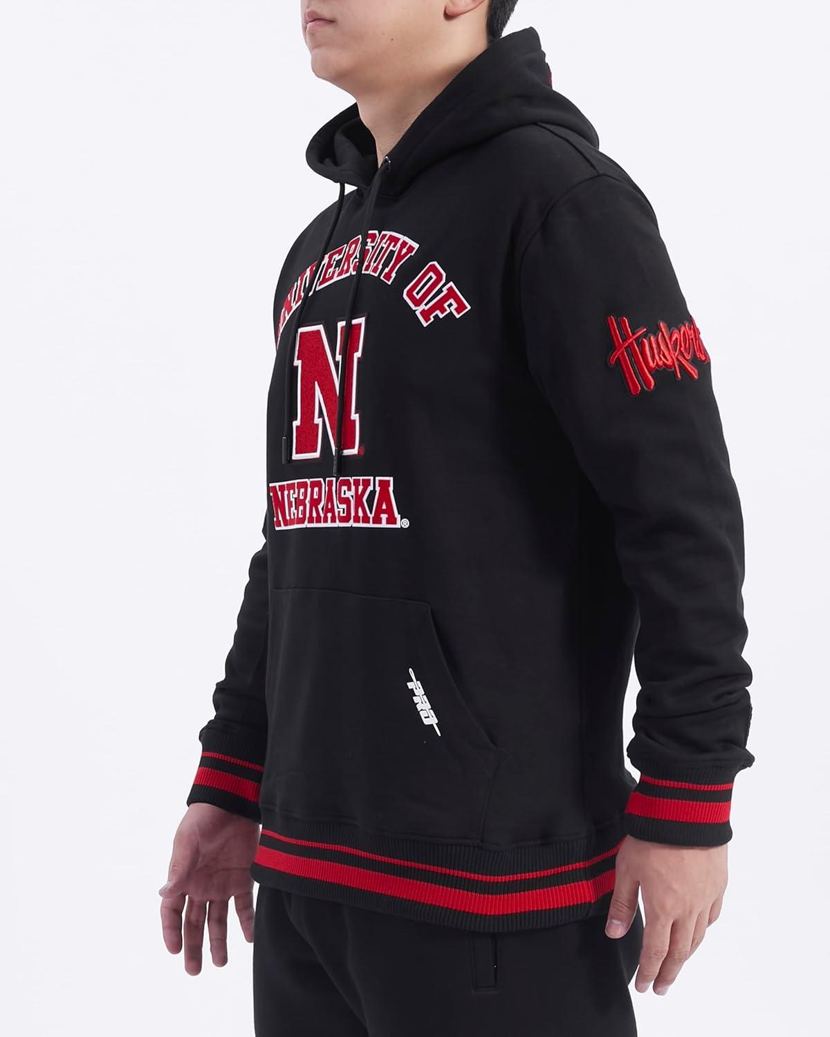 imagePro Standard Mens College Classic Chenille Pull Over HoodieBlackRedBlack