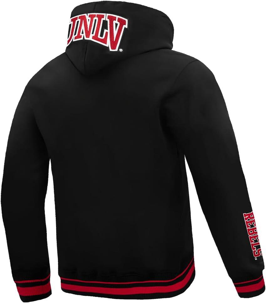 imagePro Standard Mens College Classic Chenille Pull Over HoodieBlackRedBlack