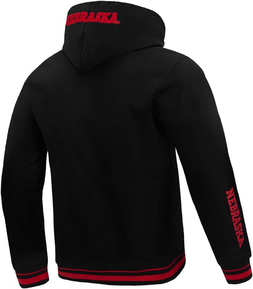 imagePro Standard Mens College Classic Chenille Pull Over HoodieBlackRedBlack