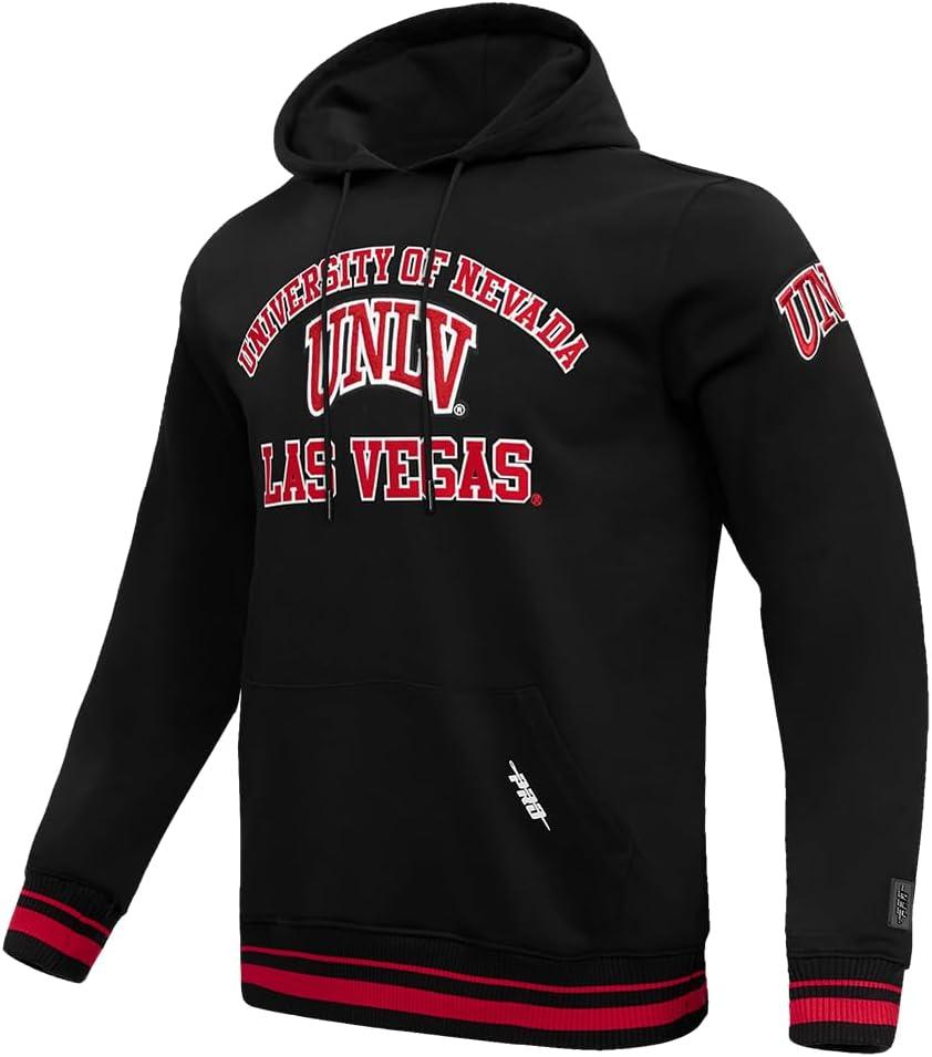 imagePro Standard Mens College Classic Chenille Pull Over HoodieBlackRedBlack