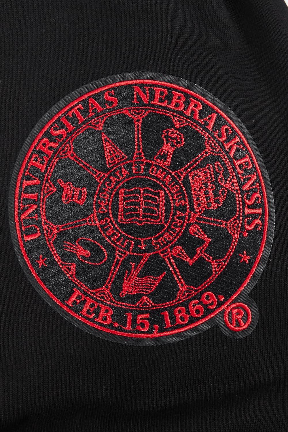 imagePro Standard Mens College Classic Chenille Pull Over HoodieBlackRedBlack