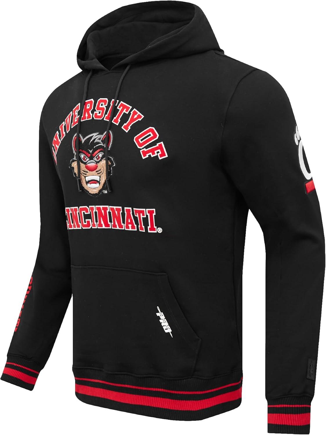 imagePro Standard Mens College Classic Chenille Pull Over HoodieBlackRedBlack