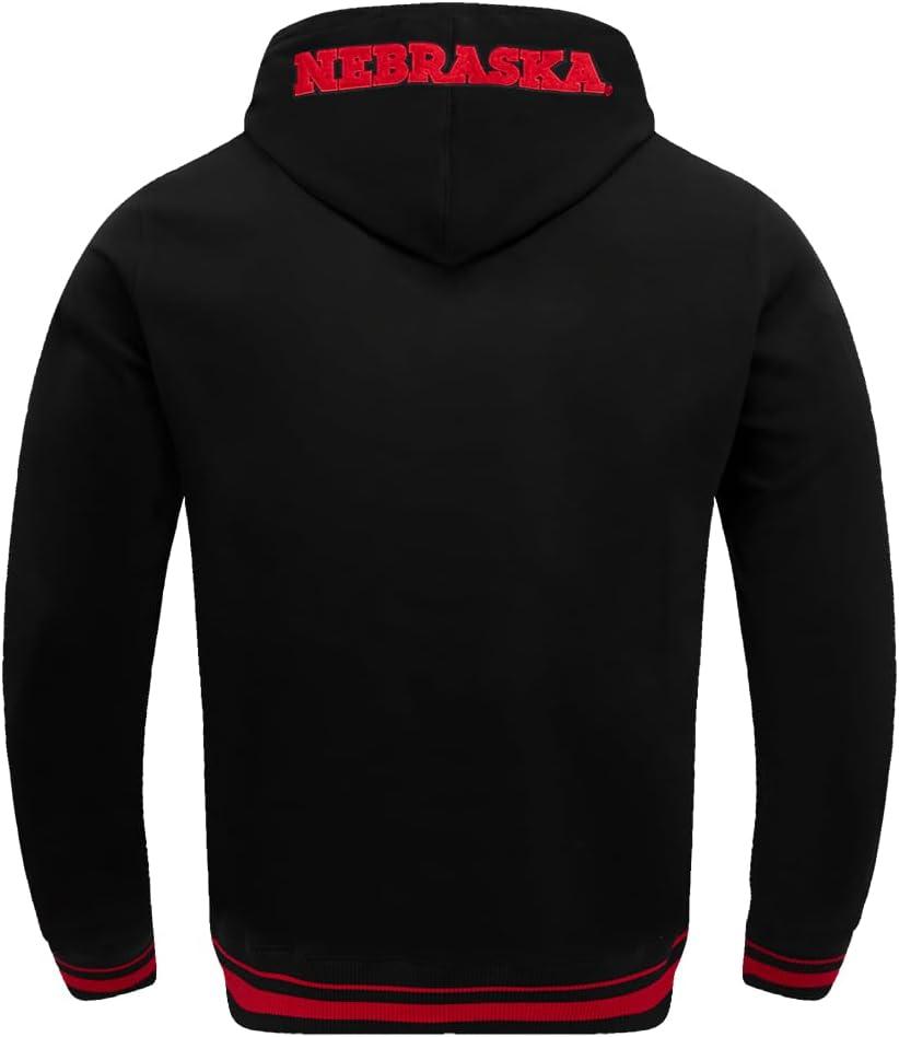 imagePro Standard Mens College Classic Chenille Pull Over HoodieBlackRedBlack