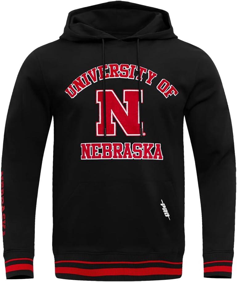 imagePro Standard Mens College Classic Chenille Pull Over HoodieBlackRedBlack