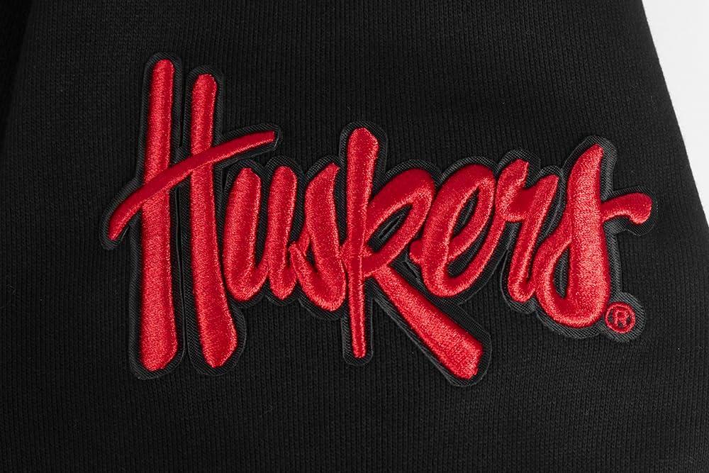 imagePro Standard Mens College Classic Chenille Pull Over HoodieBlackRedBlack