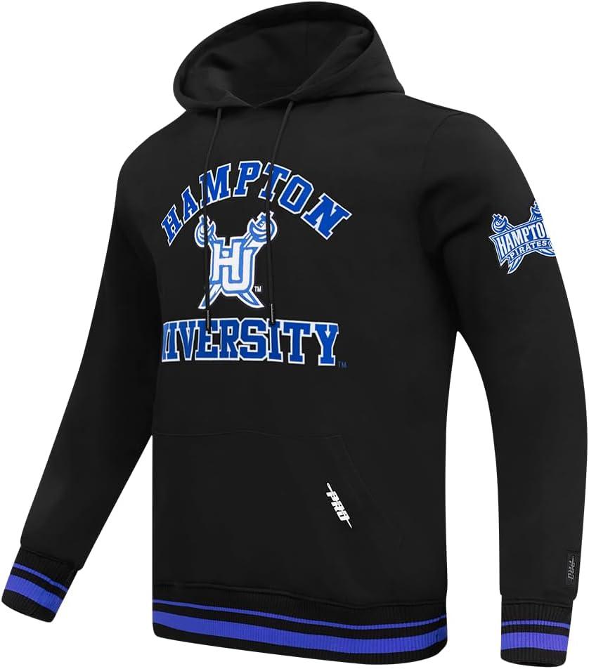 imagePro Standard Mens College Classic Chenille Pull Over HoodieBlackRoyal BlueBlack