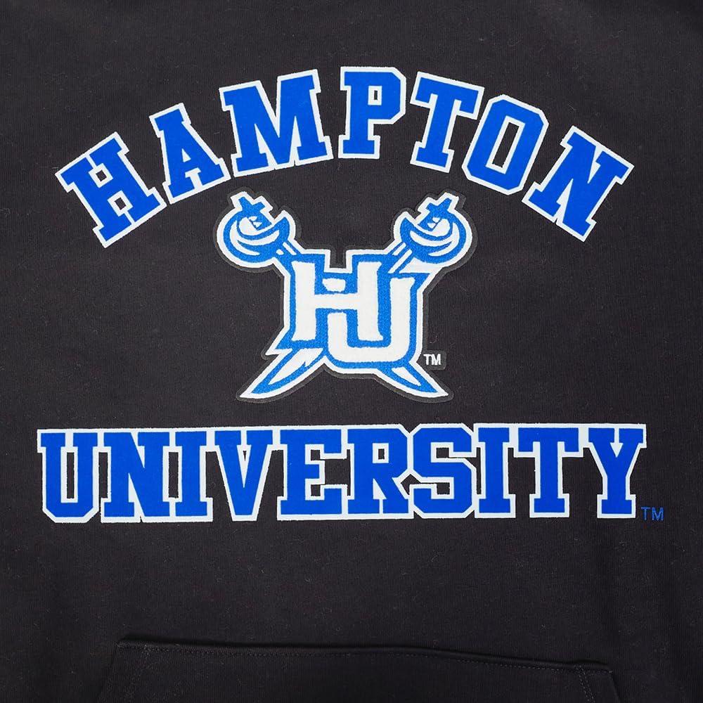 imagePro Standard Mens College Classic Chenille Pull Over HoodieBlackRoyal BlueBlack