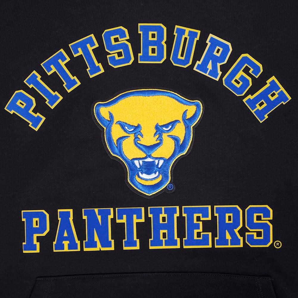 imagePro Standard Mens College Classic Chenille Pull Over HoodieBlackRoyal BlueBlack