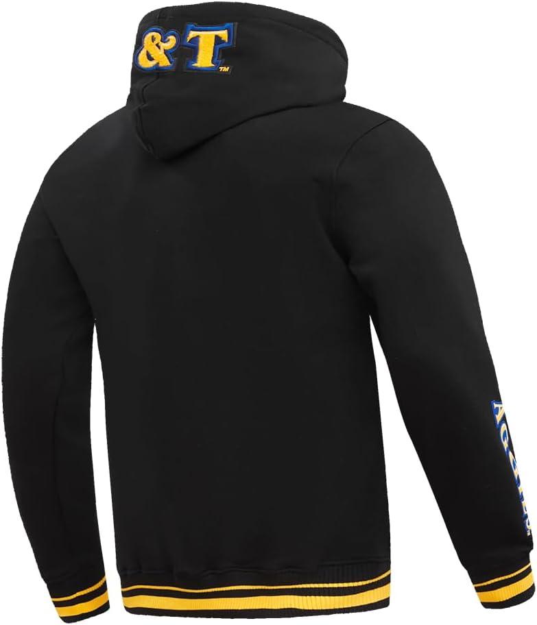 imagePro Standard Mens College Classic Chenille Pull Over HoodieBlackYellow
