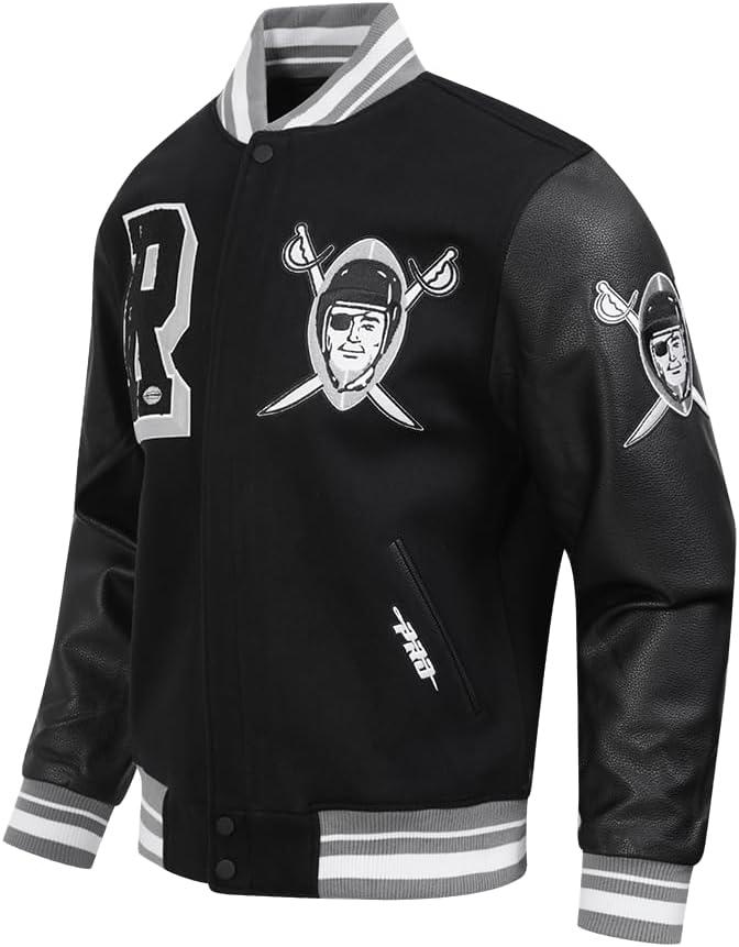 imagePro Standard Mens NFL Best Of Varsity JacketBlackGray