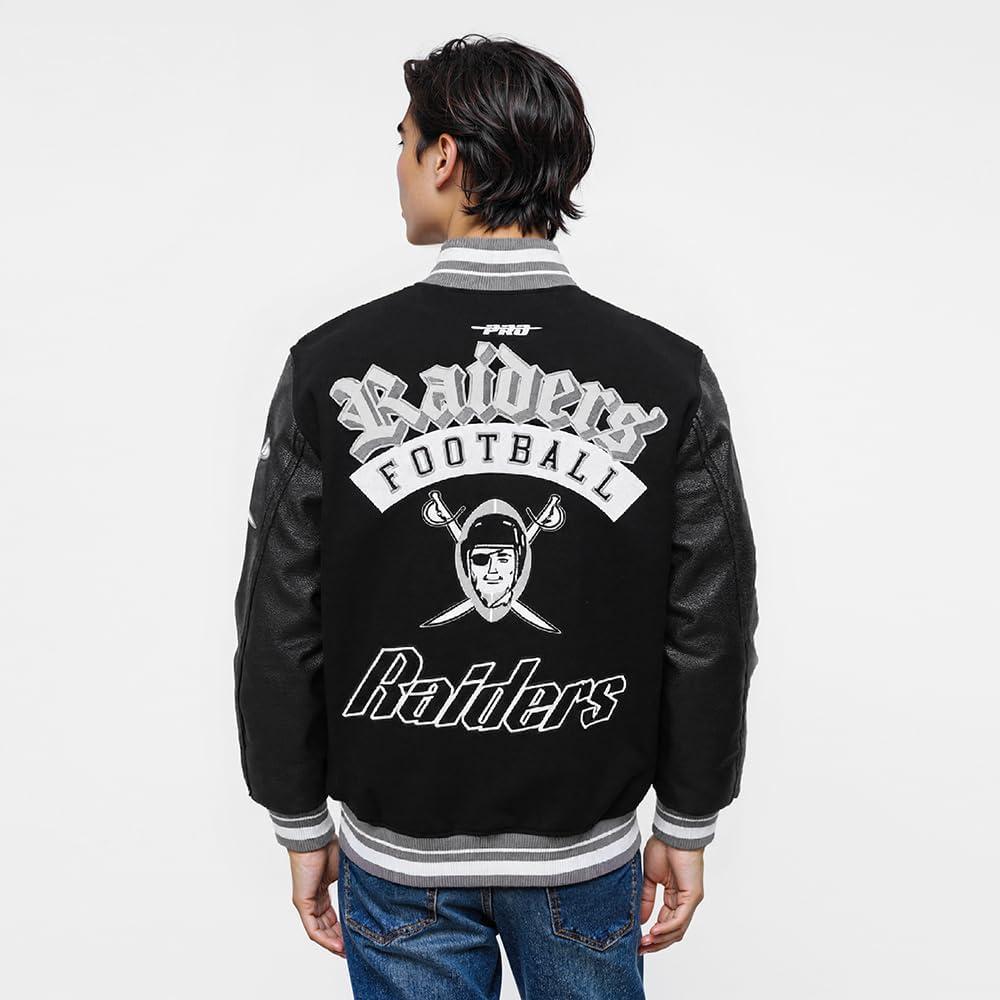 imagePro Standard Mens NFL Best Of Varsity JacketBlackGray