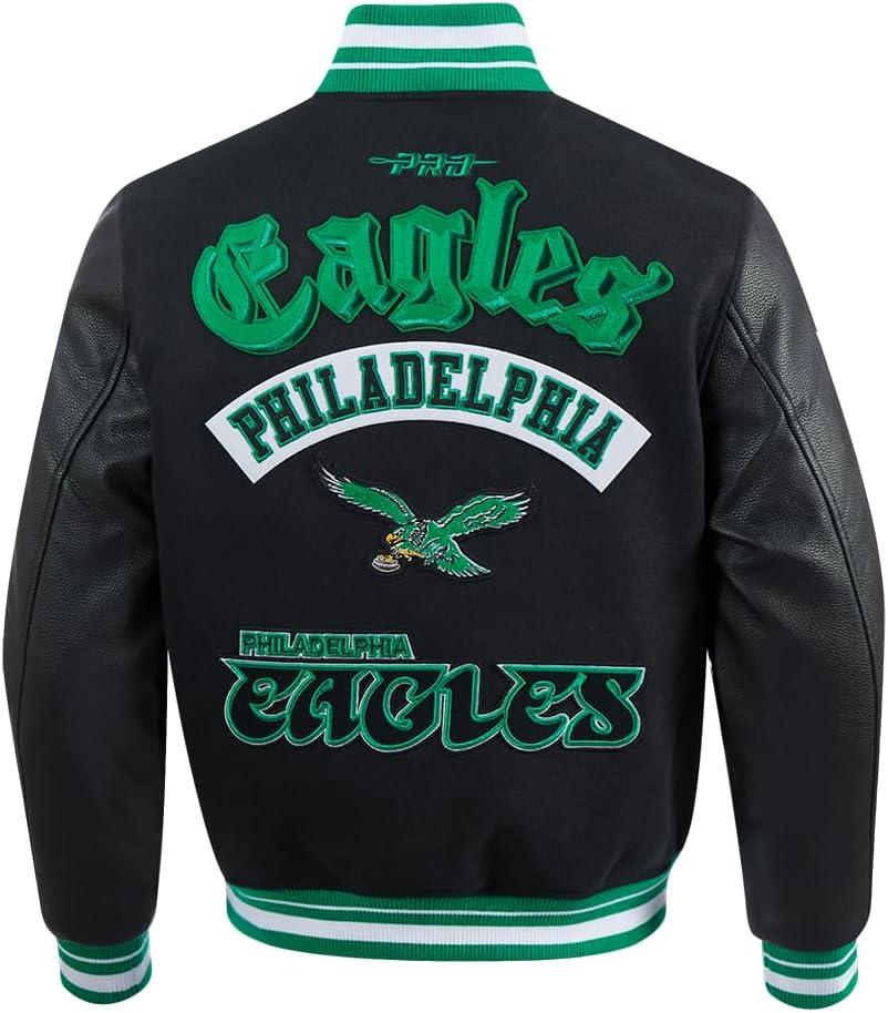 imagePro Standard Mens NFL Best Of Varsity JacketBlackGreen