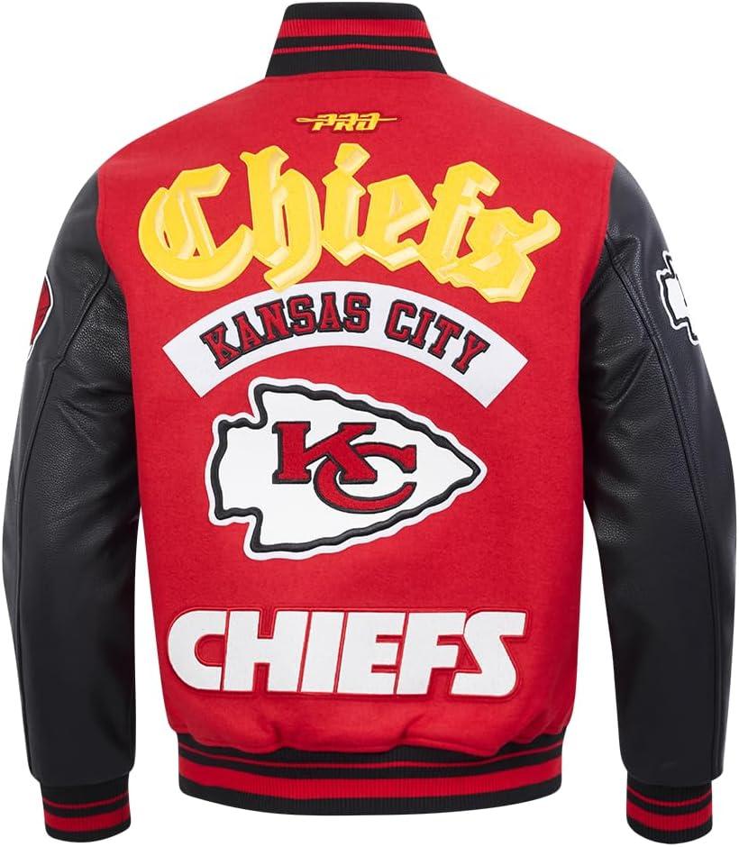 imagePro Standard Mens NFL Best Of Varsity JacketRedBlack