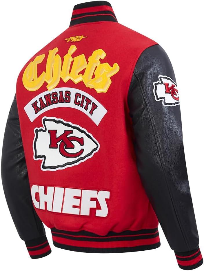 imagePro Standard Mens NFL Best Of Varsity JacketRedBlack