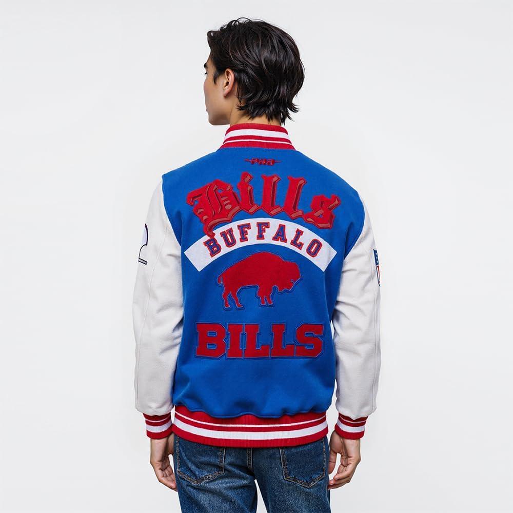 imagePro Standard Mens NFL Best Of Varsity JacketRoyal BlueRed