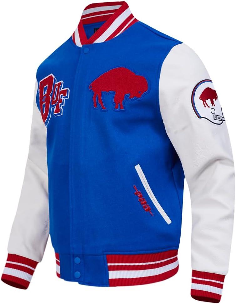 imagePro Standard Mens NFL Best Of Varsity JacketRoyal BlueRed