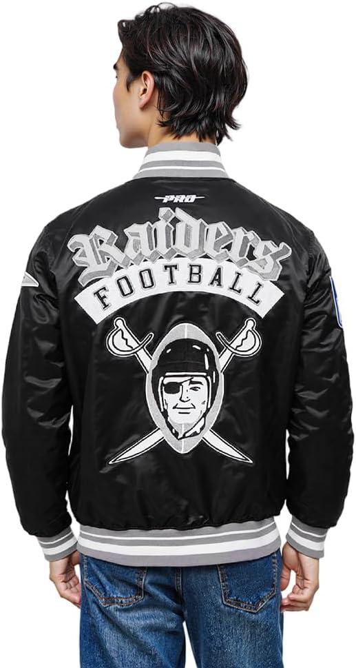 imagePro Standard Mens NFL Best of Satin Jacket RoyalBlackGray