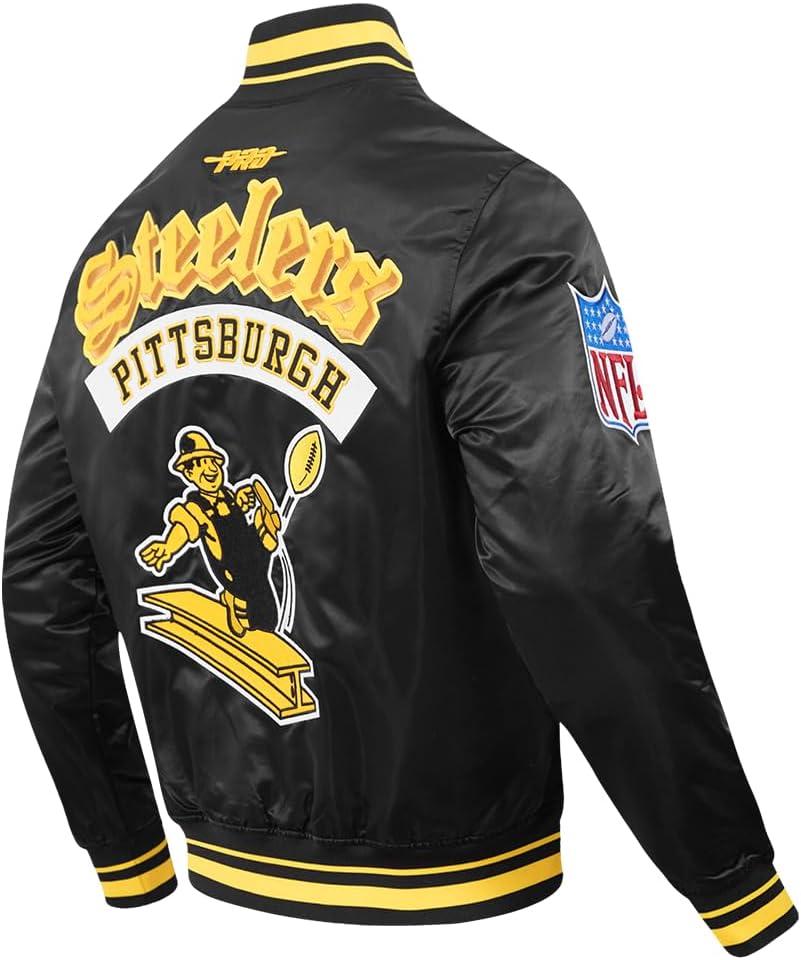 imagePro Standard Mens NFL Best of Satin Jacket RoyalBlackYellow