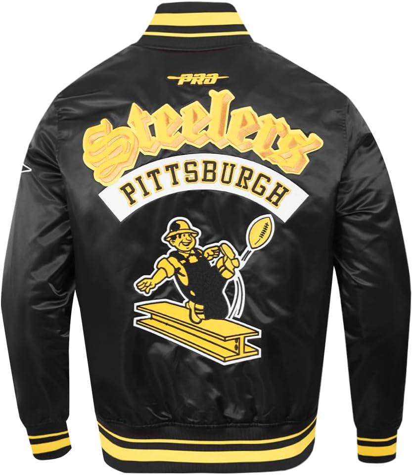 imagePro Standard Mens NFL Best of Satin Jacket RoyalBlackYellow