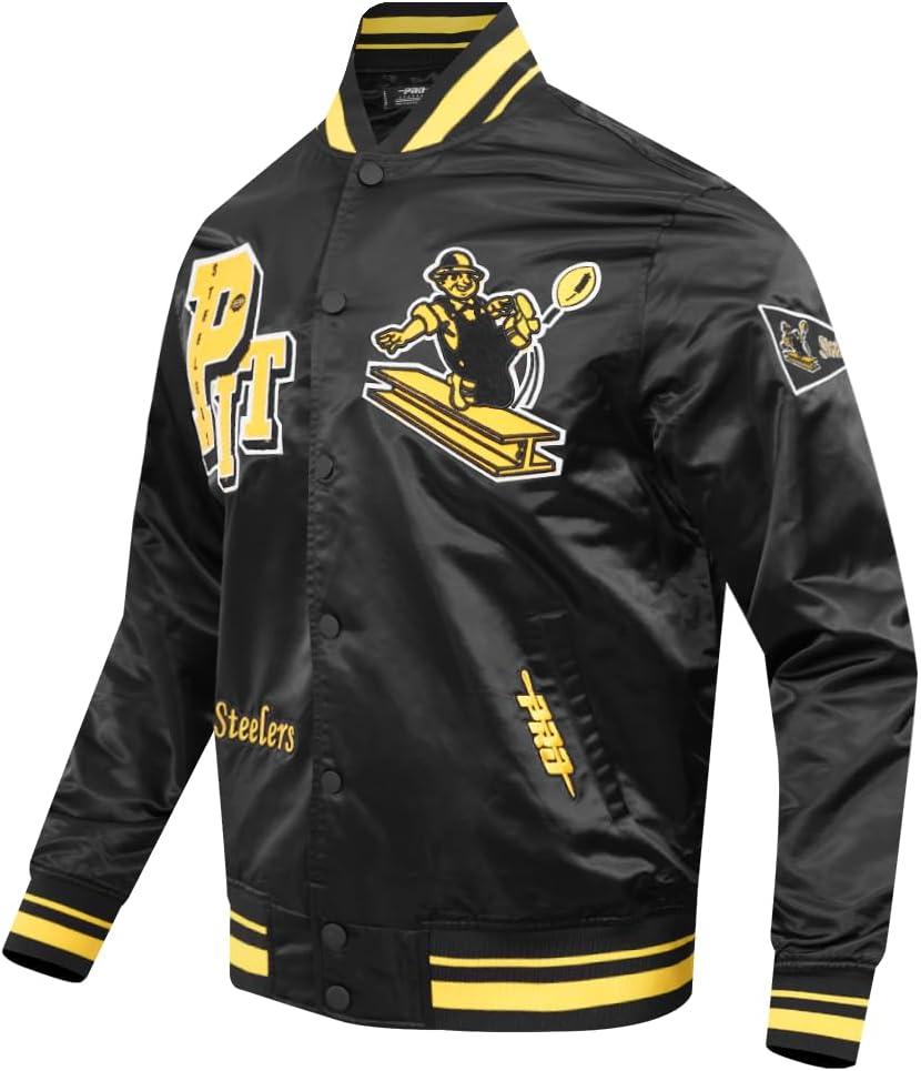 imagePro Standard Mens NFL Best of Satin Jacket RoyalBlackYellow