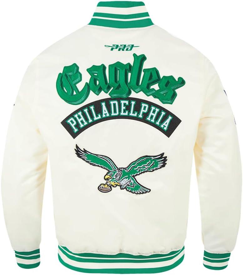 imagePro Standard Mens NFL Best of Satin Jacket RoyalEggshell Kelly Green