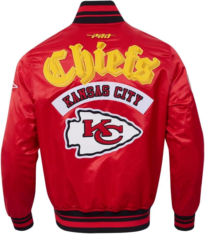 imagePro Standard Mens NFL Best of Satin Jacket RoyalRedBlack
