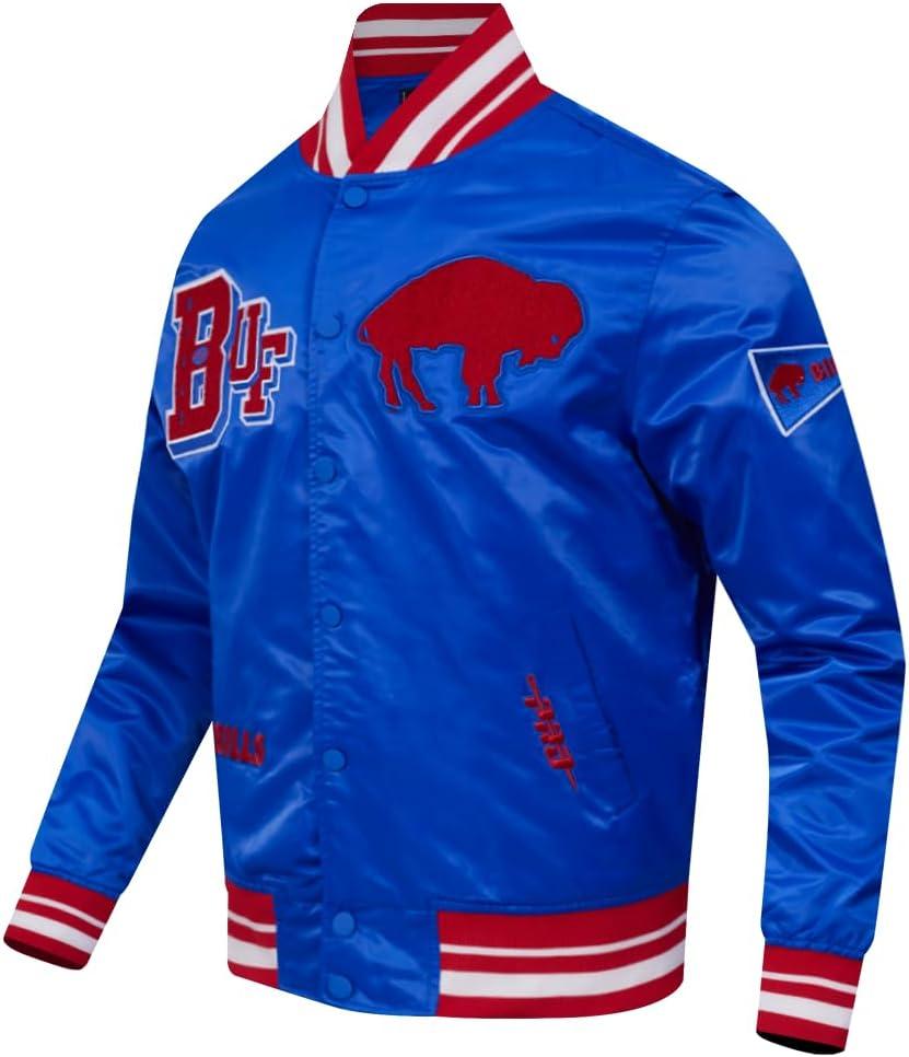 imagePro Standard Mens NFL Best of Satin Jacket RoyalRoyal BlueRed