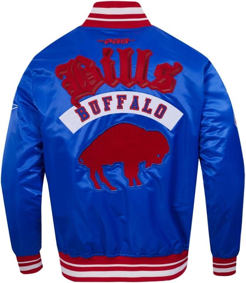 imagePro Standard Mens NFL Best of Satin Jacket RoyalRoyal BlueRed