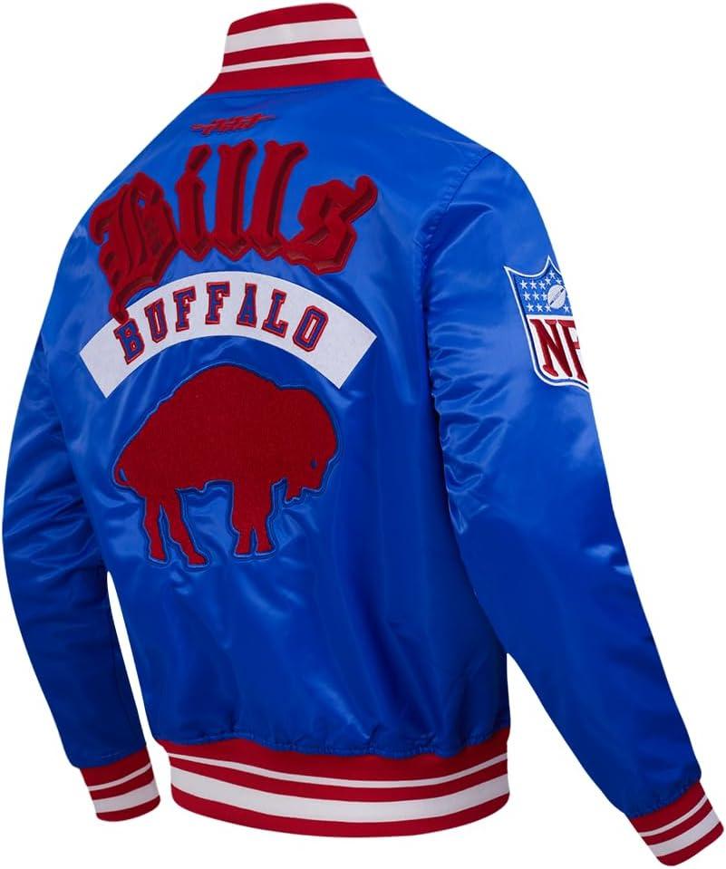 imagePro Standard Mens NFL Best of Satin Jacket RoyalRoyal BlueRed