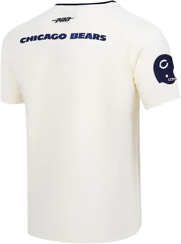 imagePro Standard Mens NFL Chicago Bears Retro Cascade Shor Sleeve Tee EggshellMidnight Navy 2XL