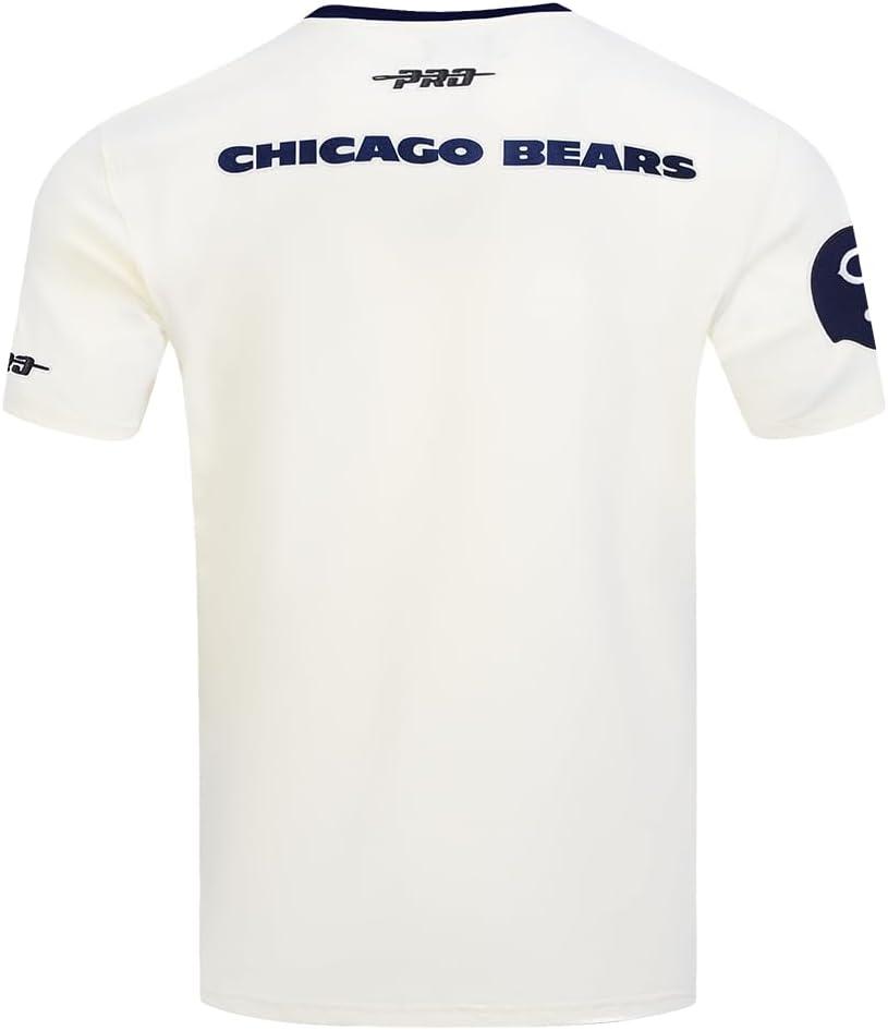 imagePro Standard Mens NFL Chicago Bears Retro Cascade Shor Sleeve Tee EggshellMidnight Navy 2XL