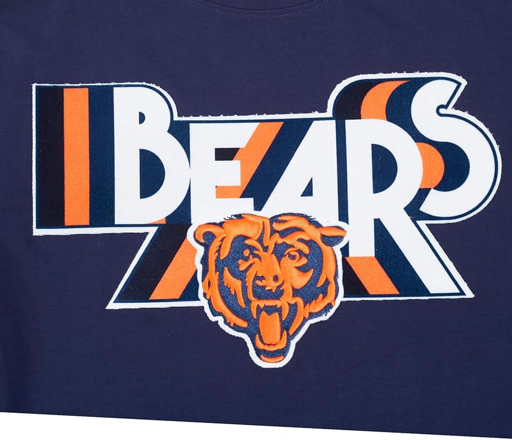 imagePro Standard Mens NFL Chicago Bears Retro Elevation Short Sleeve Tee Midnight Navy XL
