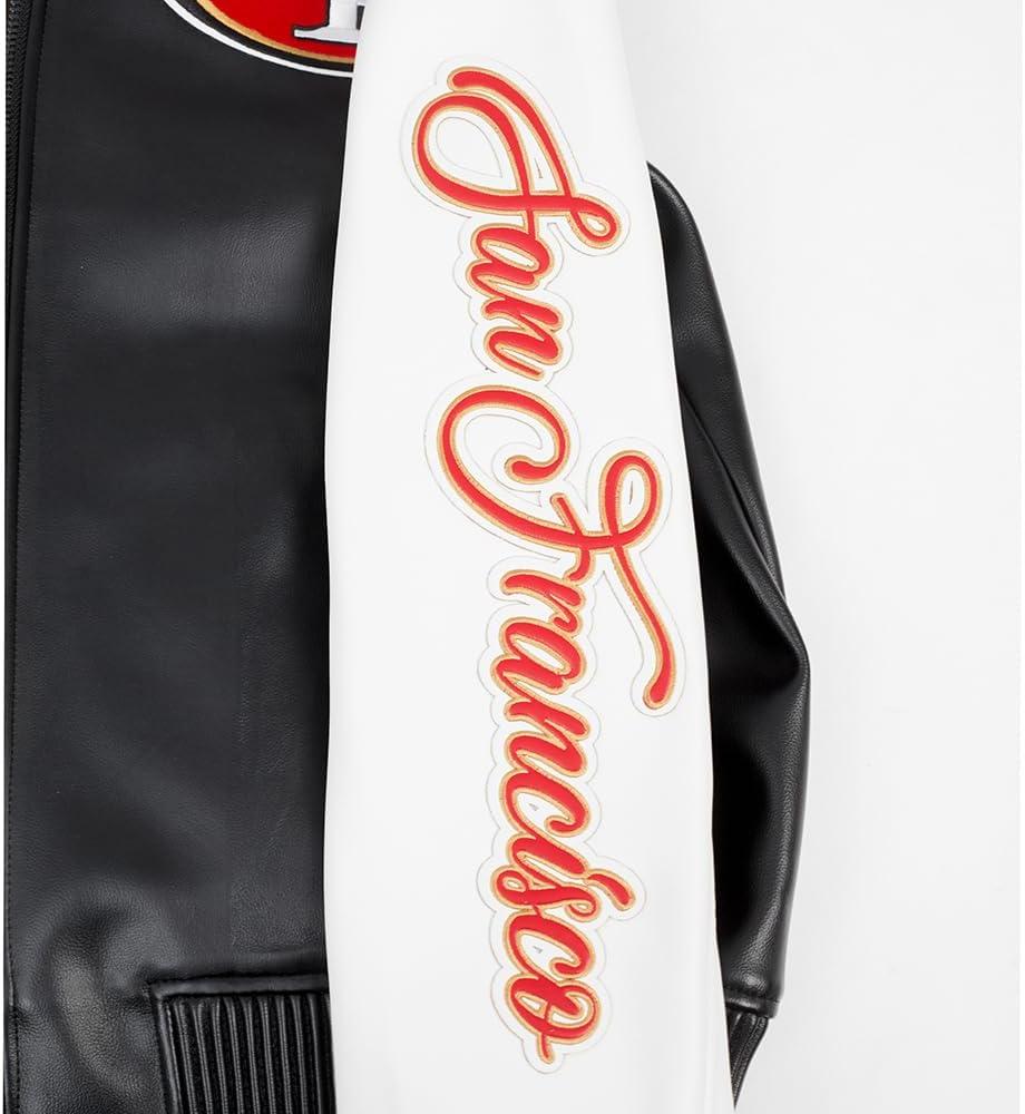 imagePro Standard Mens NFL Classic Bristle Brushed Back French Terry Crewneck SweatshirtBlack