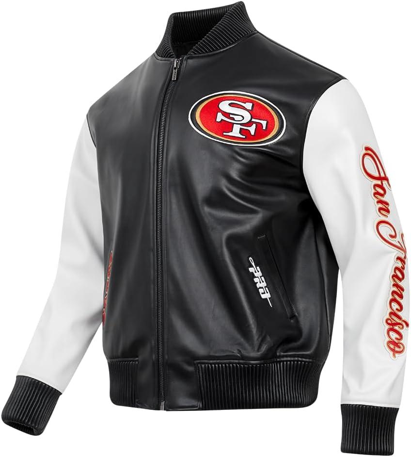 imagePro Standard Mens NFL Classic Bristle Brushed Back French Terry Crewneck SweatshirtBlack