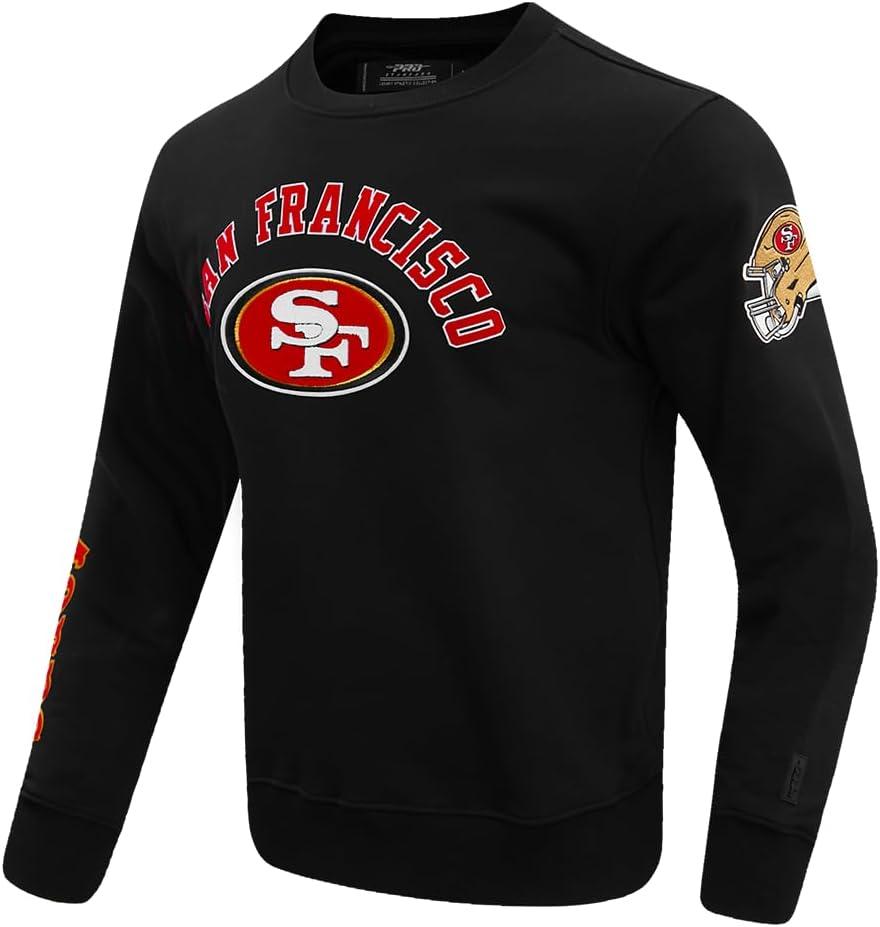 imagePro Standard Mens NFL Classic Bristle Brushed Back French Terry Pull Over HoodieBlack