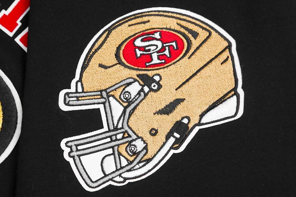 imagePro Standard Mens NFL Classic Bristle Brushed Back French Terry Pull Over HoodieBlack