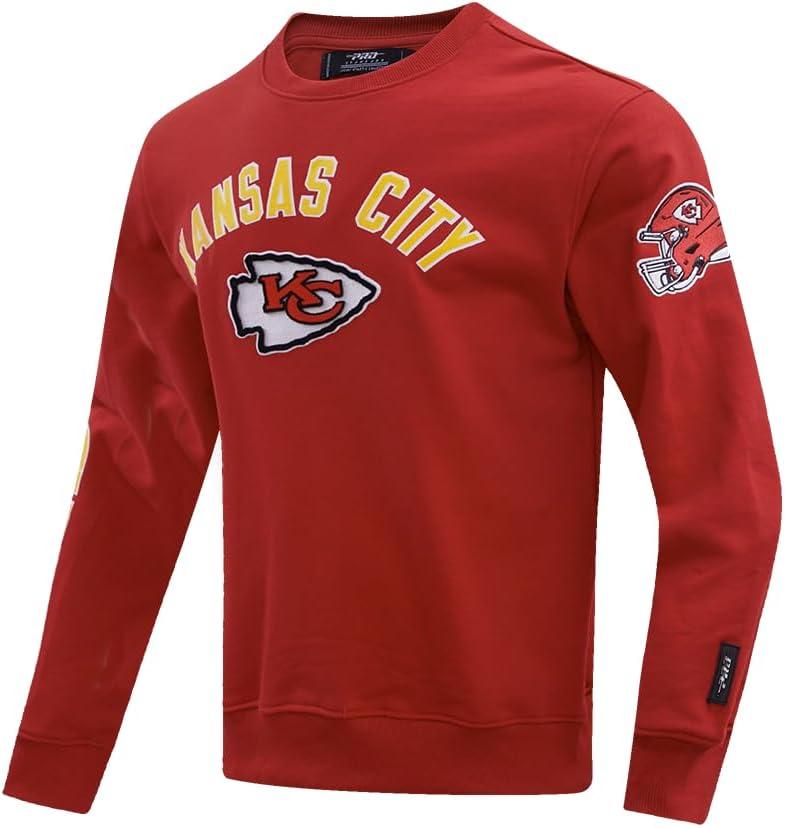 imagePro Standard Mens NFL Classic Bristle Brushed Back French Terry Pull Over HoodieRed