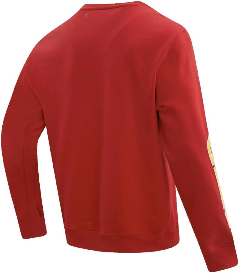 imagePro Standard Mens NFL Classic Bristle Brushed Back French Terry Pull Over HoodieRed