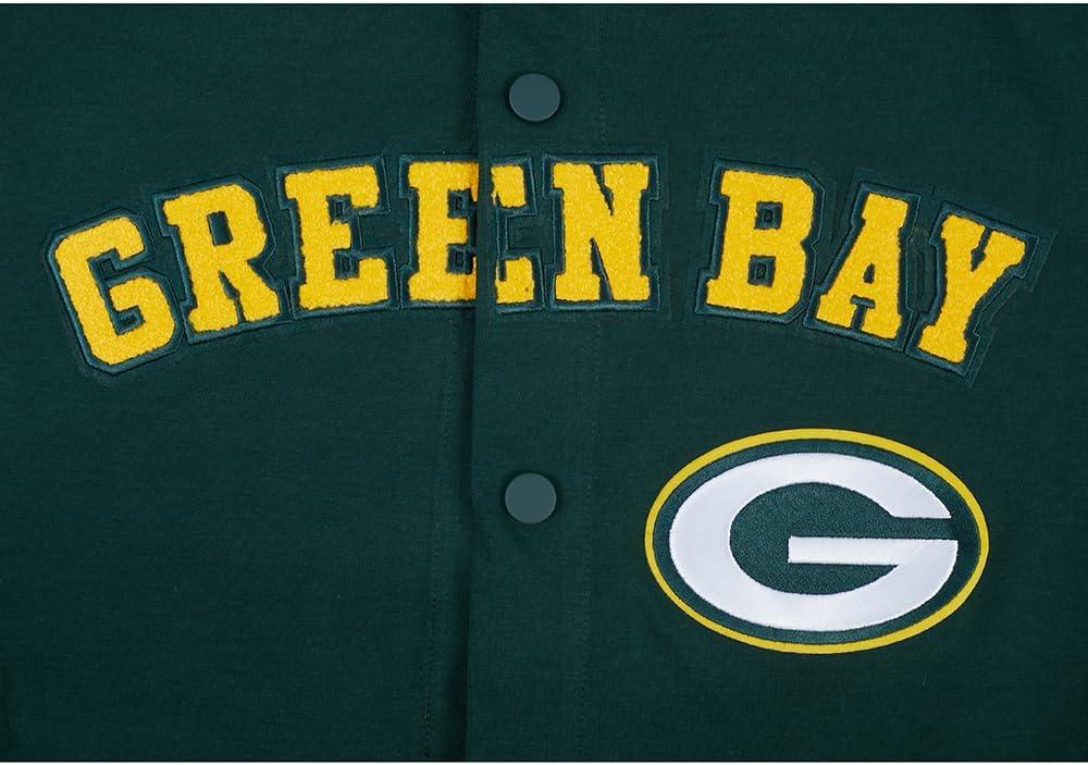 imagePro Standard Mens NFL Classic Chenille Button DownForest Green