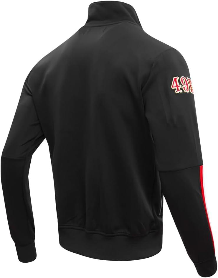 imagePro Standard Mens NFL Classic Track Track JacketBlackRed