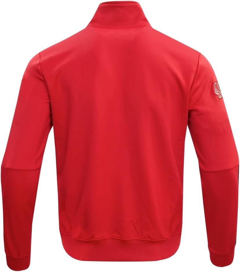 imagePro Standard Mens NFL Classic Track Track JacketRedBlack