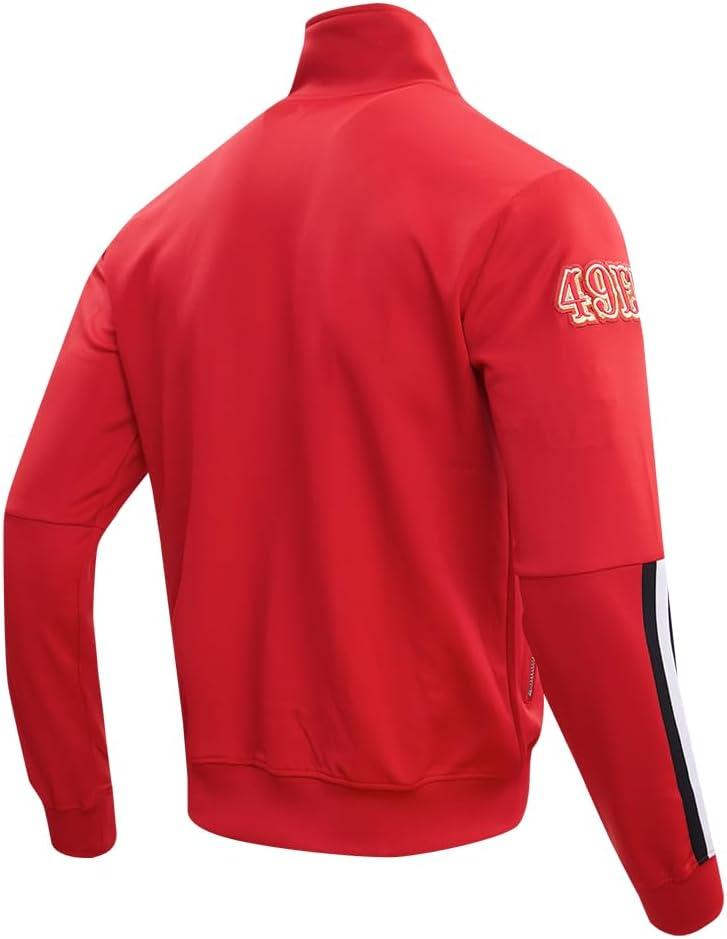 imagePro Standard Mens NFL Classic Track Track JacketRedBlack