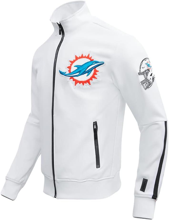 imagePro Standard Mens NFL Classic Track Track JacketWhiteBlack