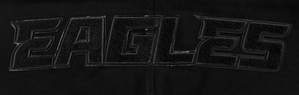 imagePro Standard Mens NFL Classic Triple Black Cotton Double Knit Full Zip HoodieTriple Black